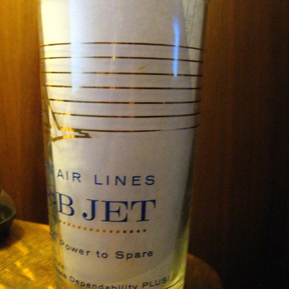 ✈️ Eastern Air Lines Vintage 1950's DC 8-B Cocktail Glass - Picture 3 of 10